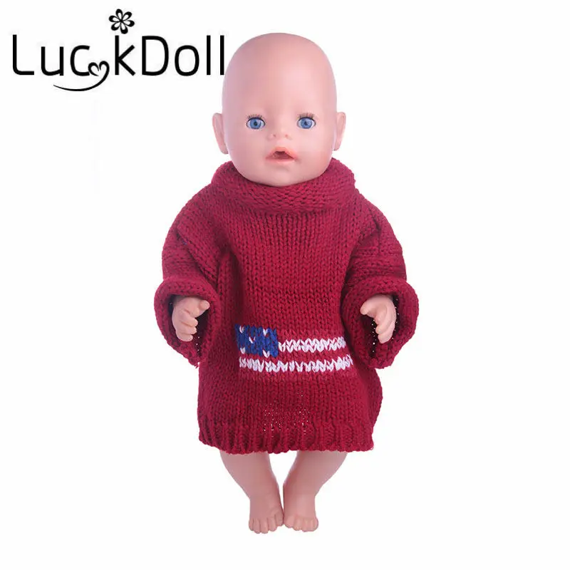 Свитер для куклы LUCKDOLL длинный с принтом 18 дюймов 43 см | Игрушки и хобби