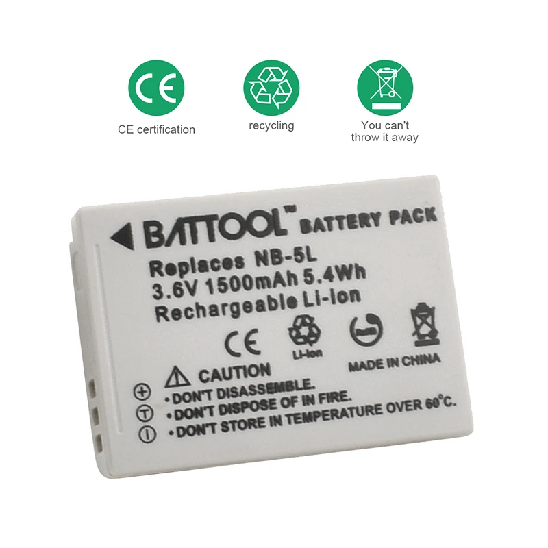 BATTOOL NB-5L NB 5L Rechargeable Battery + LCD USB Charger for Canon S100 SX210 SX220 SX230 HS SD800 SD850 SD900 SD950 IS | Электроника