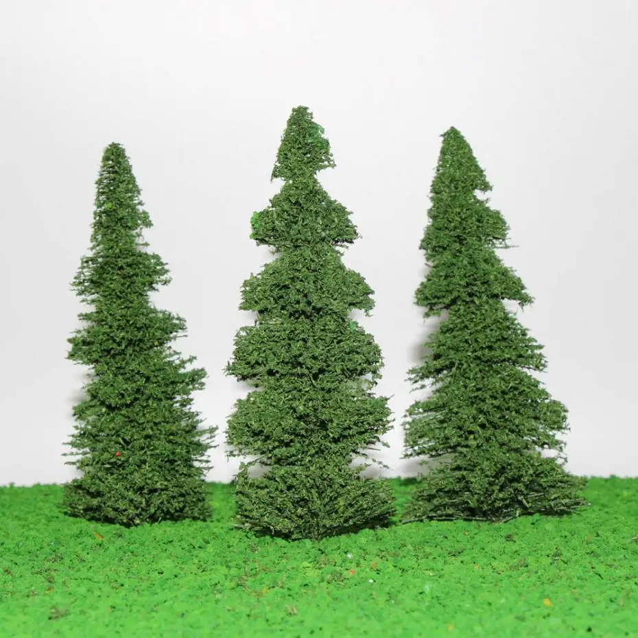 S0403 Model Train Pine Trees Railroad Scenery Layout OO HO Scale Railway | Игрушки и хобби