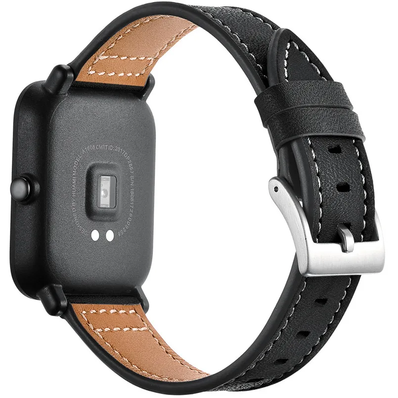 Сменный ремешок для часов из натуральной кожи наручных браслет Xiaomi Huami Amazfit Bip Youth