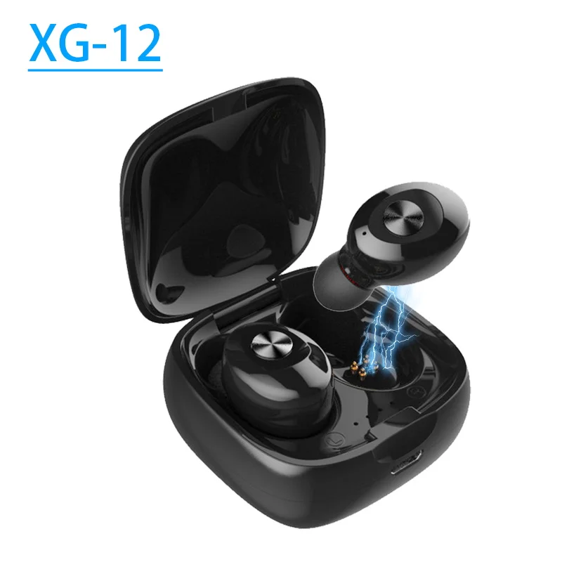 XG-12 Dual Ears XG 12 TWS беспроводной наушник Bluetooth 5,0 наушники HIFI звуковая гарнитура с микрофоном для смартфона с зарядным устройством - Цвет: XG-12 Dual Ears