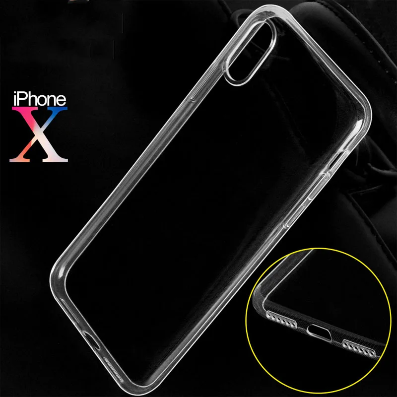 Чехол для Телефона iPhone 6 6S 7 8 Plus Роскошный прозрачный мягкий чехол XS Max XR X