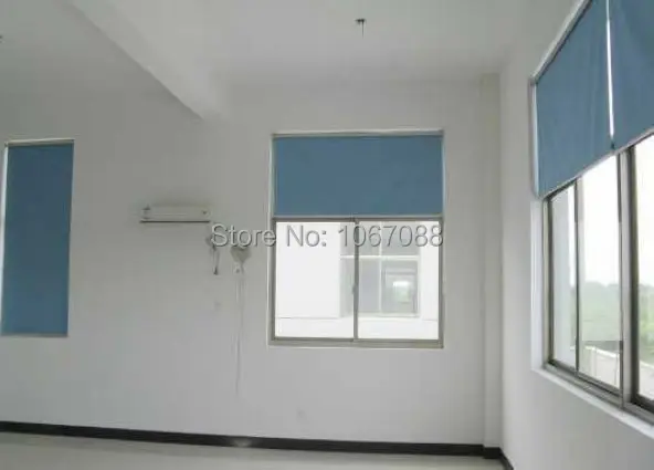 Сделанные на заказ жалюзи небесно голубого цвета из 100% полиэстера занавески окна