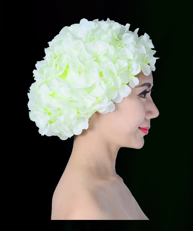 Женская водонепроницаемая шапочка для плавания с объемными лепестками большая и