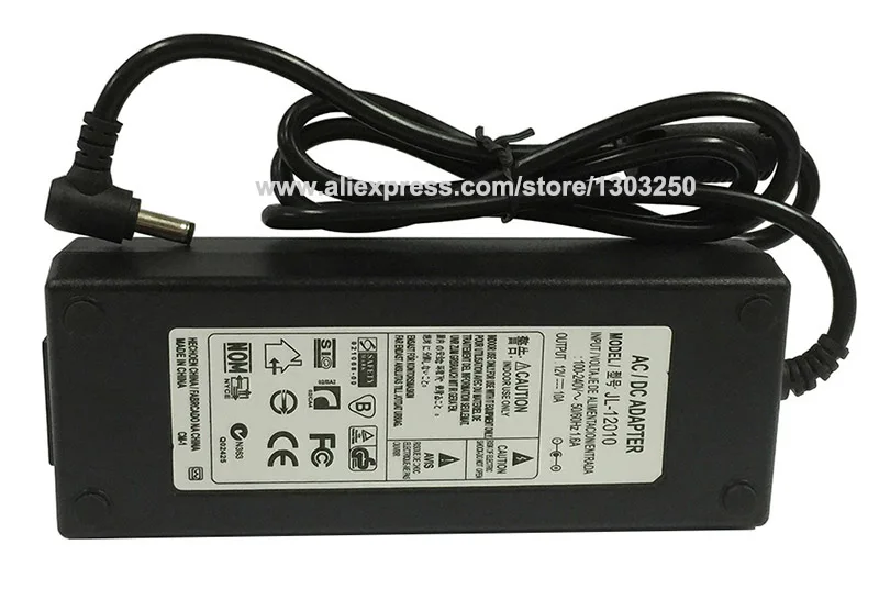 1 шт. AC DC 12 В 10A блок питания 120 Вт адаптер зарядное устройство 5 мм x 2 для