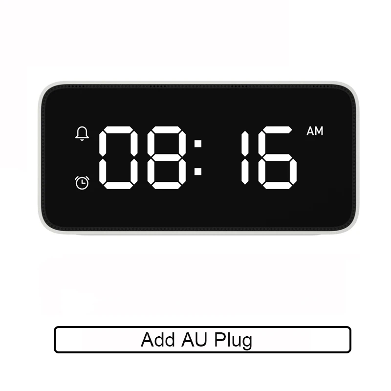 Add AU Plug Xiao mi Xiaoai умный будильник Голосовая трансляция часы шлюз настольные часы Автоматическая Калибровка времени mi jia mi Home App - Color: Add AU Plug