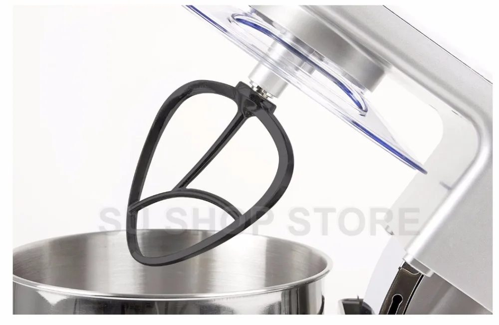 CHEFTRONIC миксер SM-1086 1000 Вт 5л чаша 6 скоростей с наклонной головкой Многофункциональный кухонный Электрический миксер(серебро
