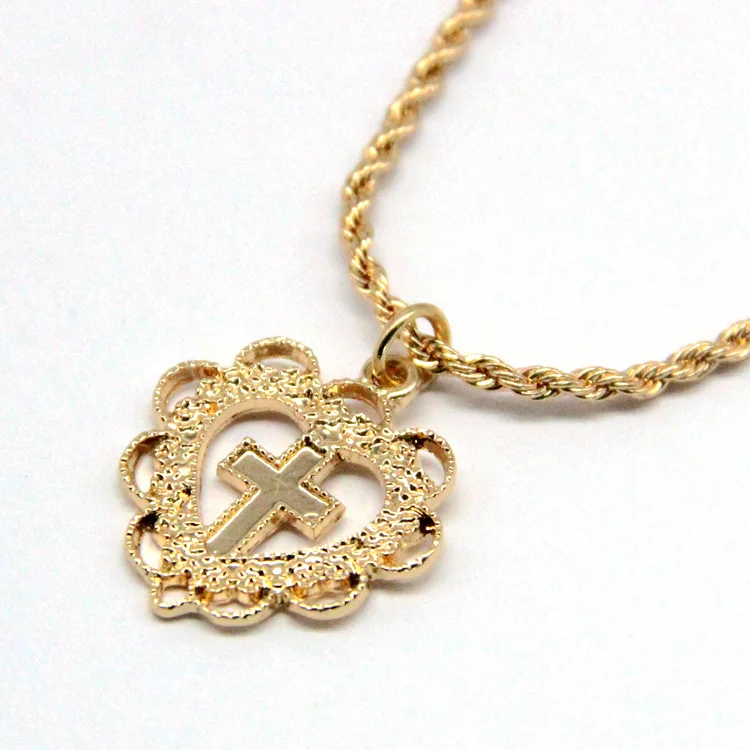 2017 колье ожерелье Христианский крест якорь Любовь Сердце узел кулон для женщин