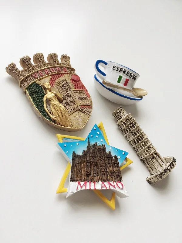 Italy MILANO/VERONA Romeo and Juliet/Leaning Tower of Pisa Fridge Magnet Tourist Souvenirs Decorative Refrigerator Magnets | Дом и сад