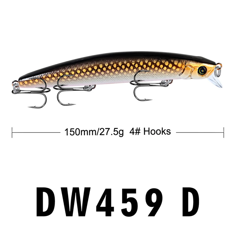1 шт. Minnow приманки для ловли рыбы 150mm/27 5g рыболовная жесткая приманка воблер