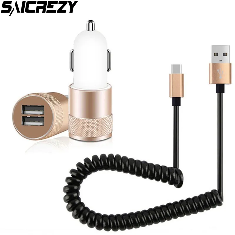 Автомобильное зарядное устройство с двумя портами USB для OnePlus 7 Pro 6T 6 5T 5 3t 3 Warp Charge One Plus Dash usb type C пружинный кабель для быстрой зарядки