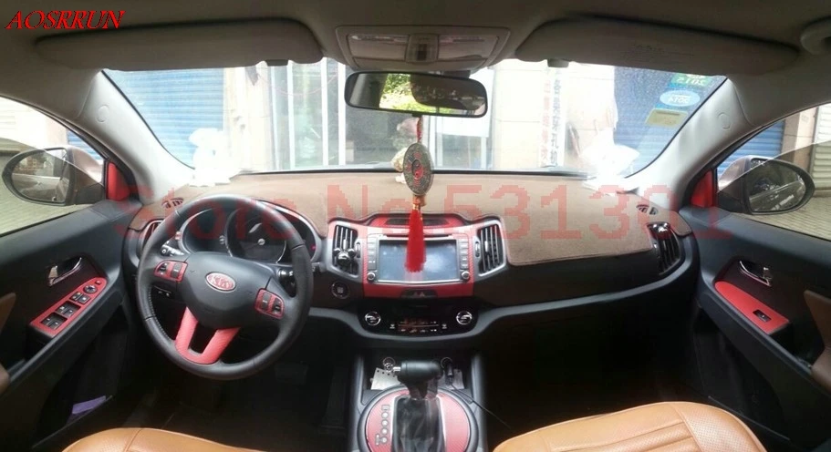 Для Kia SPORTAGE R 2011 2012 карбоновые внутренние наклейки для автомобиля, автомобильные аксессуары, автостайлинг для 3D наклейки для салона автомобиля