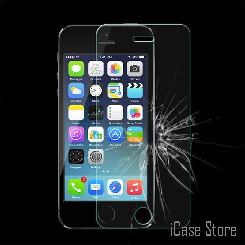 Закаленное стекло для apple iphone 6 6s 6plus SE 5 5S 5c 4 4S Взрывозащищенная 0 3 мм 9H 2.5D Защитная