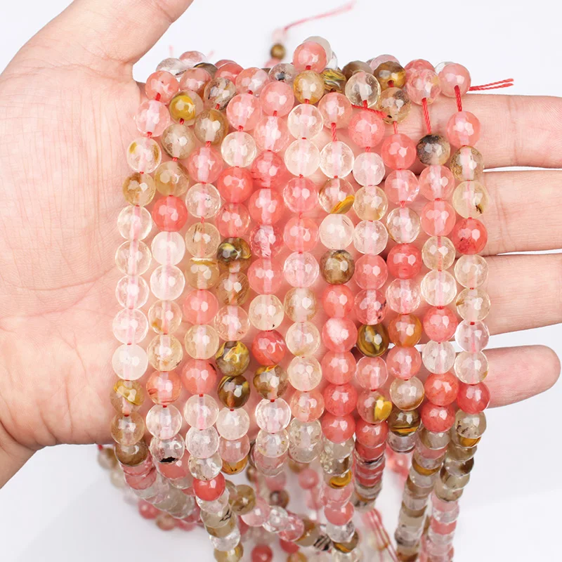 Бусины из хрустального стекла CAMDOE DANLEN круглые бусины с граненым арбузом россыпью