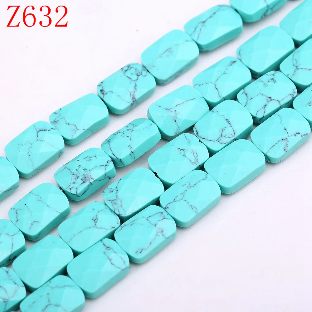 Turquoise Yumten Квадратные бусины с тигровым глазом 8 мм* 12 мм бусы DIY ожерелье Бирюзовый Малахитовый топаз красные бусины из яшмы для изготовления украшений вручную подарок натуральные камни бисер для бисероплетения - Цвет: Turquoise