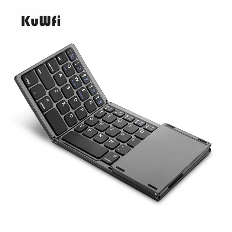KuWfi двухместная Складная Bluetooth клавиатура Мини Портативная Беспроводная