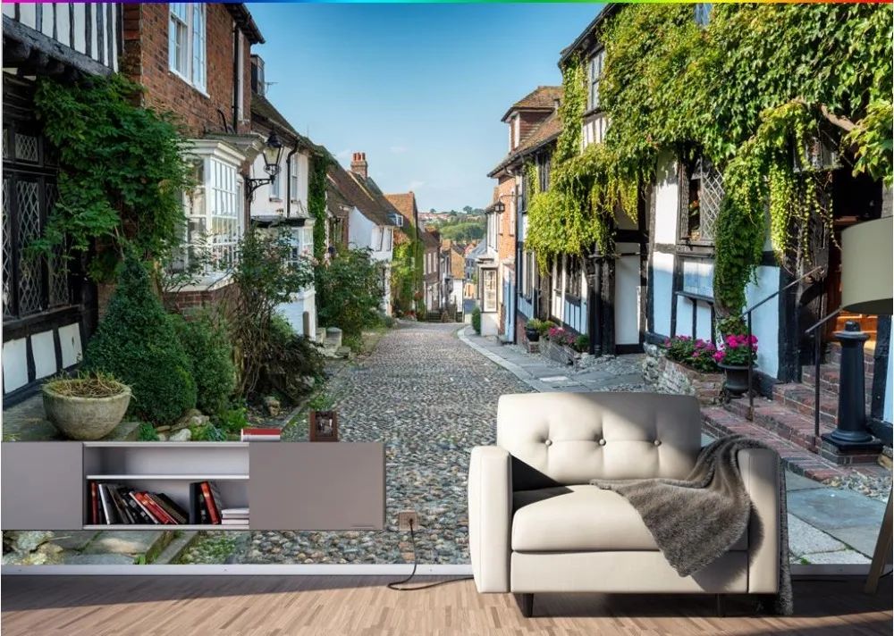 Модный 3D домашний декор красивый Европейский уличный город в европейском стиле