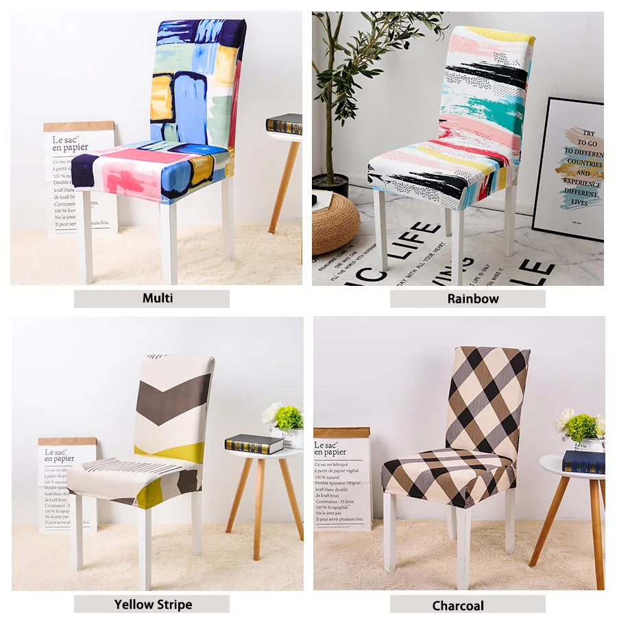 Chair Cover Spandex for Dining Room Stretch Seat Slipcover for Party Banquet Wedding Restaurant Home 1PC Washable News
