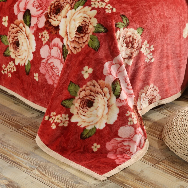 Retro Style Bean Paste Printing Patterns Bedspread Blanket High Density Super Soft To On For The Sofa/Bed/Car Portable | Дом и сад