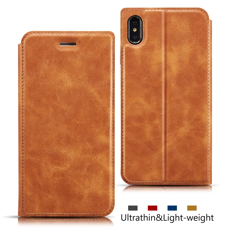 Кожаный чехол бумажник для iPhone 6 6S 7 8 Plus iphone X XS Max XR телефона с магнитным держателем