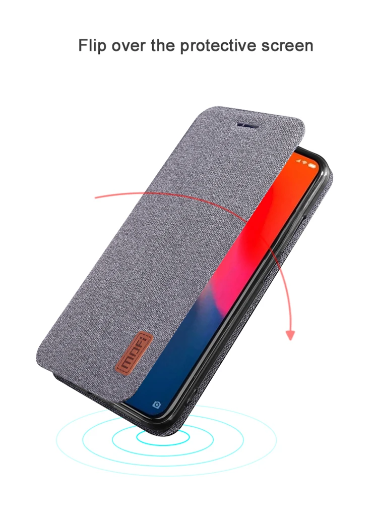 Для Xiaomi mi 9 чехол для xiaomi 9 SE откидная крышка тканевый силиконовый чехол fundas MOFi mi9 прозрачный чехол