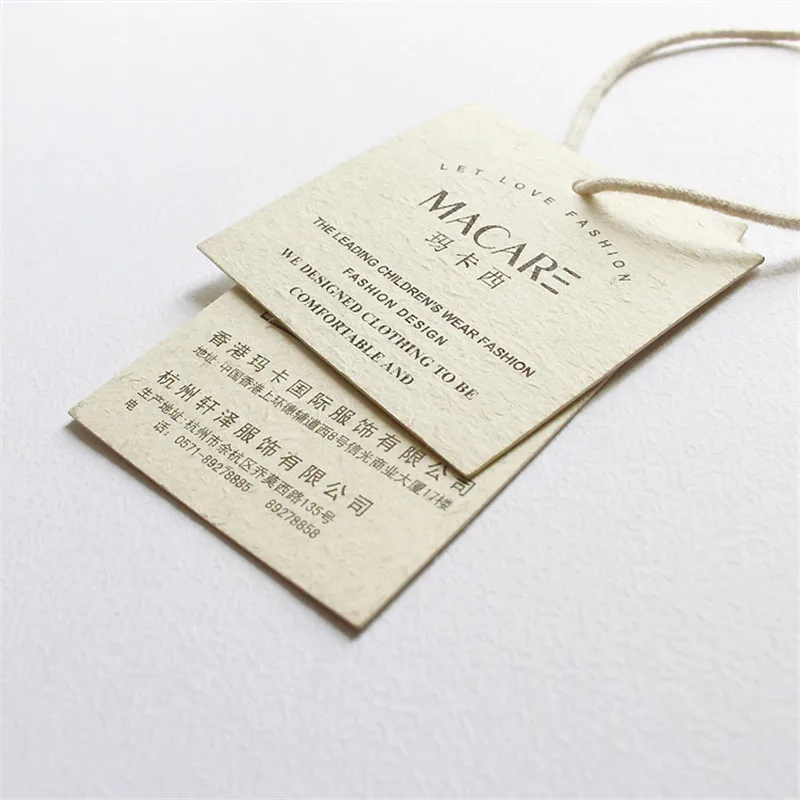 

Factory Price High - End Custom 700G Thickness Vanilla Paper Tag
