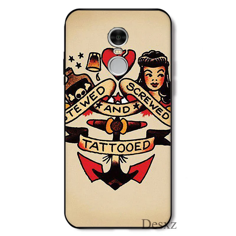 Мобильный телефон чехол Sailor Jerry Tattoo 06 для Xiaomi Redmi Note 4 4A 4X 5 5A 6 7 GO S2 6A Pro Plus