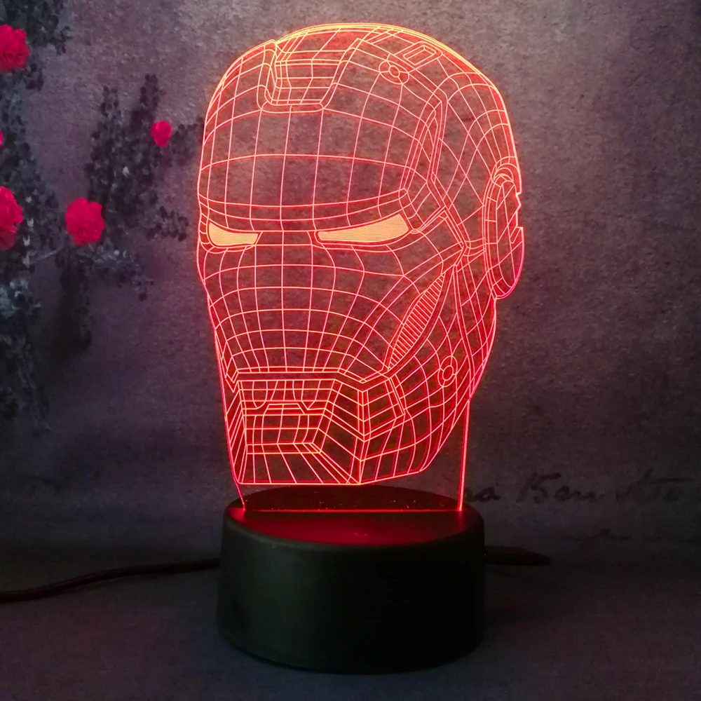3D Железный человек Marvel Lava ночник настольная лампа RC Touch 7 цветов современный