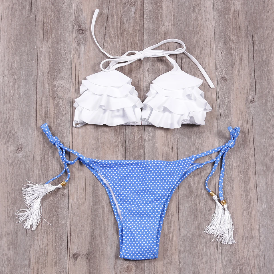 Женский купальник бикини с цветочным принтом SAMEGAME бразильский подкладкой лето