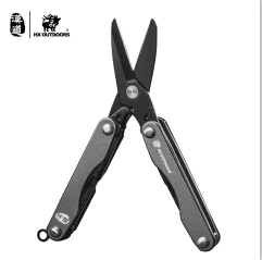 black color HX инструменты для выживания на открытом воздухе легко носить с собой многофункциональные инструменты снаряжение на открытом воздухе ножницы пинцет нож охотничий нож - Цвет: black color