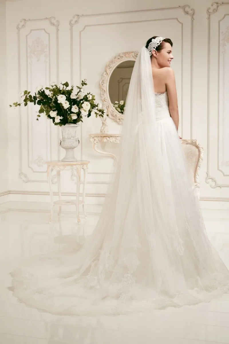 Красивая дешевые сад свадебные платья линия тюль горячая распродажа без