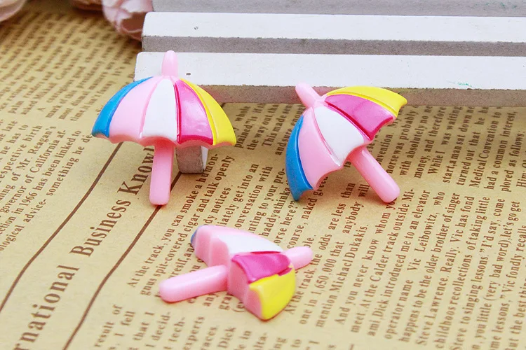 

50pcs/lot new Flat Back resin colorful umbrella 29mm for phone kid's hair decoration