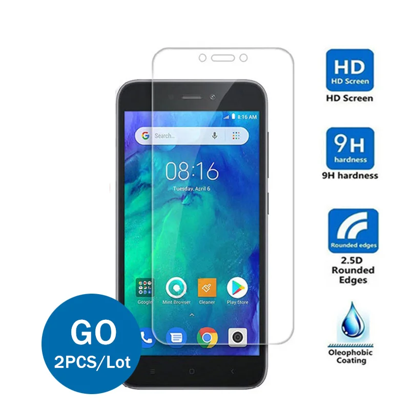 2 шт. Защитное стекло для экрана Xiaomi Redmi GO ультратонкое закаленное твердостью 9H