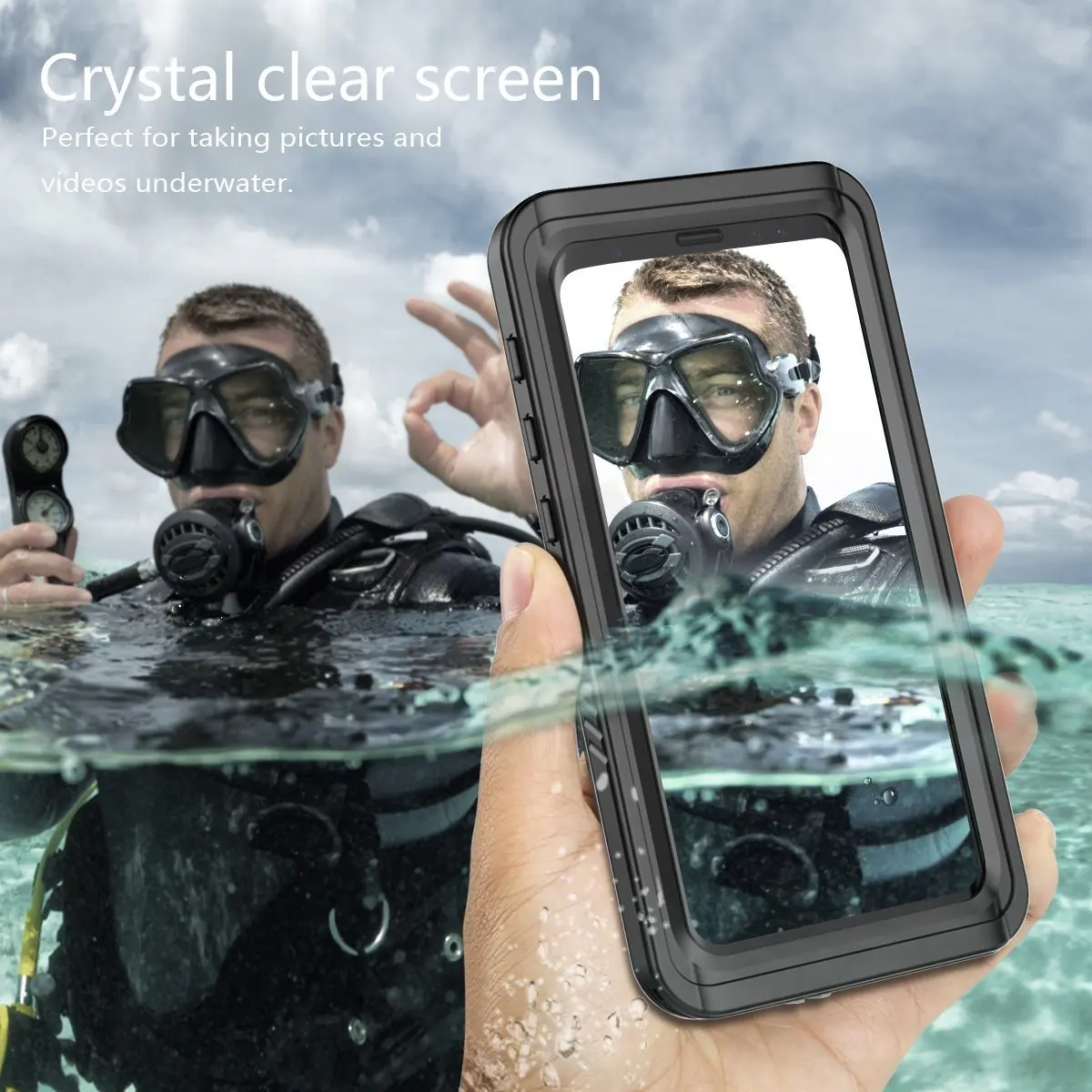 100% водонепроницаемый чехол для Samsung S9 Plus S8 противоударный плавания и дайвинга iphone