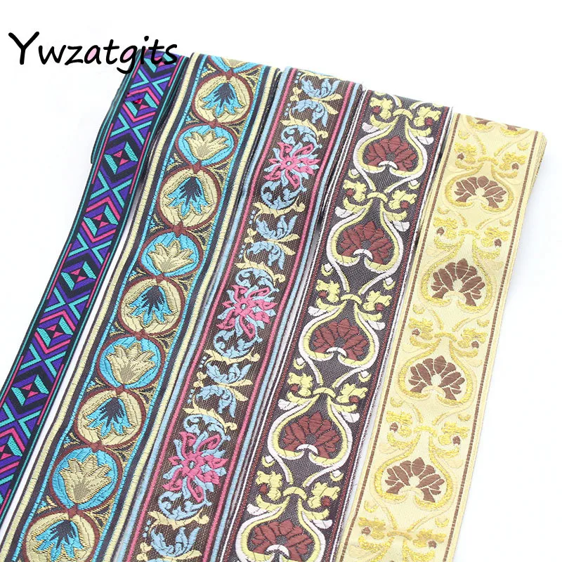 Ywzatgits 1 ярд/лот Этнические вышитые жаккардовые ленты отделка DIY для украшения ручной работы швейная одежда головные уборы YQ0701