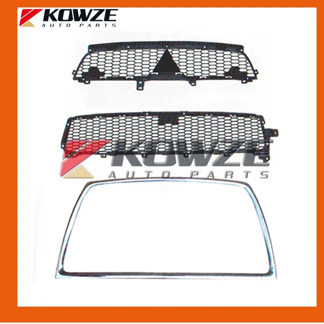 Черная решетка радиатора и хромированная рамка полоса передний рот для Mitsubishi