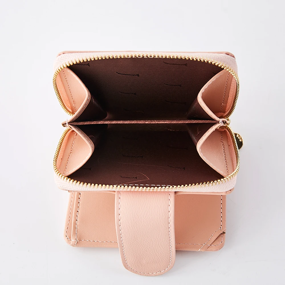 EYES IN LOVE Brand Three Fold Women Wallets Soft Leather Zipper Ladies Coin Pocket Card Wallet Female Small Purse Clutch | Багаж и сумки