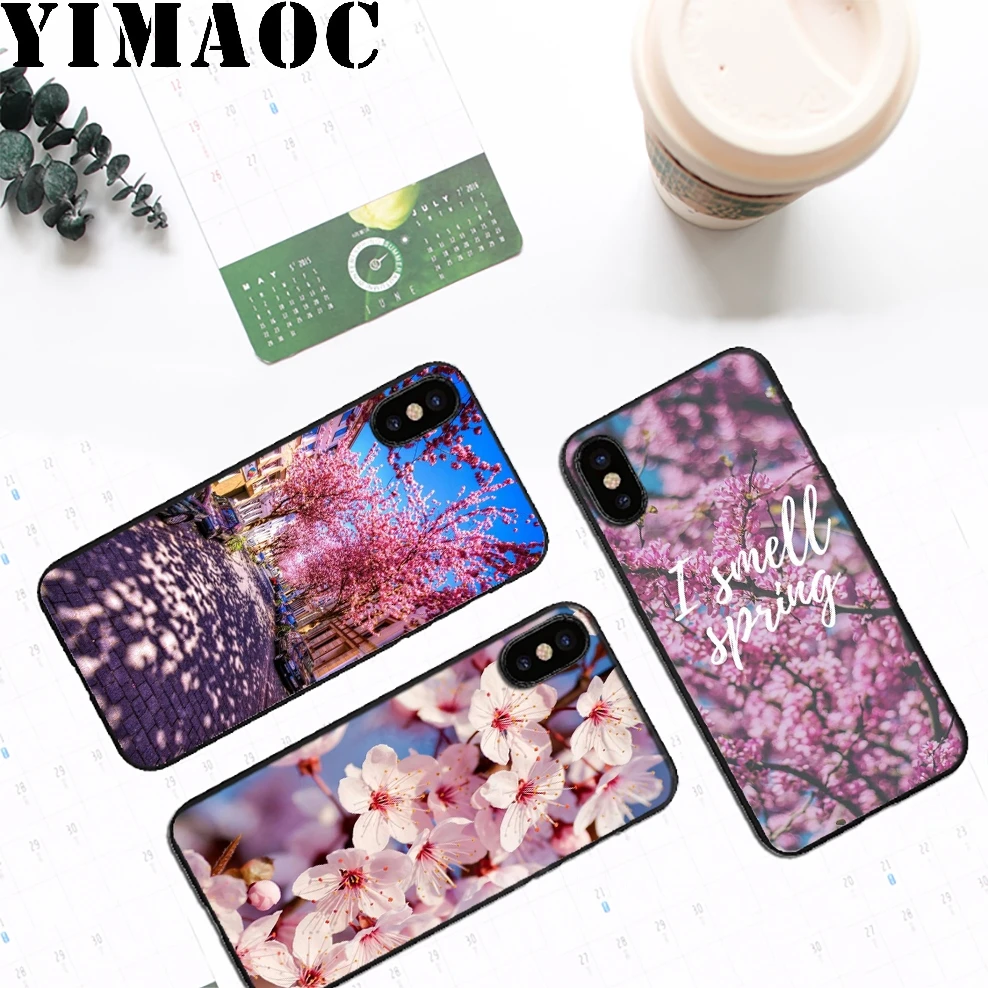 YIMAOC Вишневый Мягкий силиконовый чехол для iPhone 11 Pro Xr Xs Max X или 10 8 7 6 6S Plus 5 5S SE |