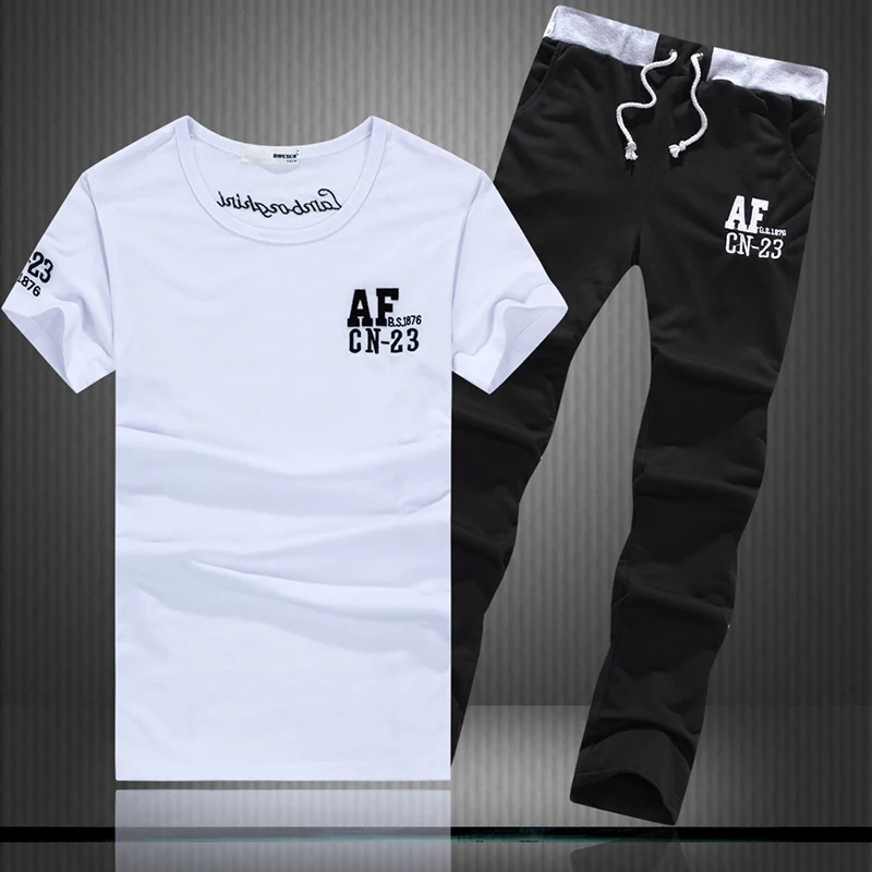 Повседневный комплект из 2 предметов Мужской (футболка с коротким рукавом + брюки)