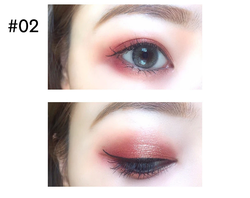 Новинка палитра теней для век 4 цвета мерцающие легкая в использовании стойкая