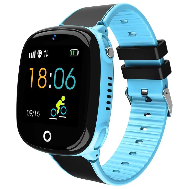 Blue HW11 Детские умные часы телефон gps трекер позиционирования IP67 водонепроницаемые часы с шагомером и Bluetooth для детей - Цвет: Blue