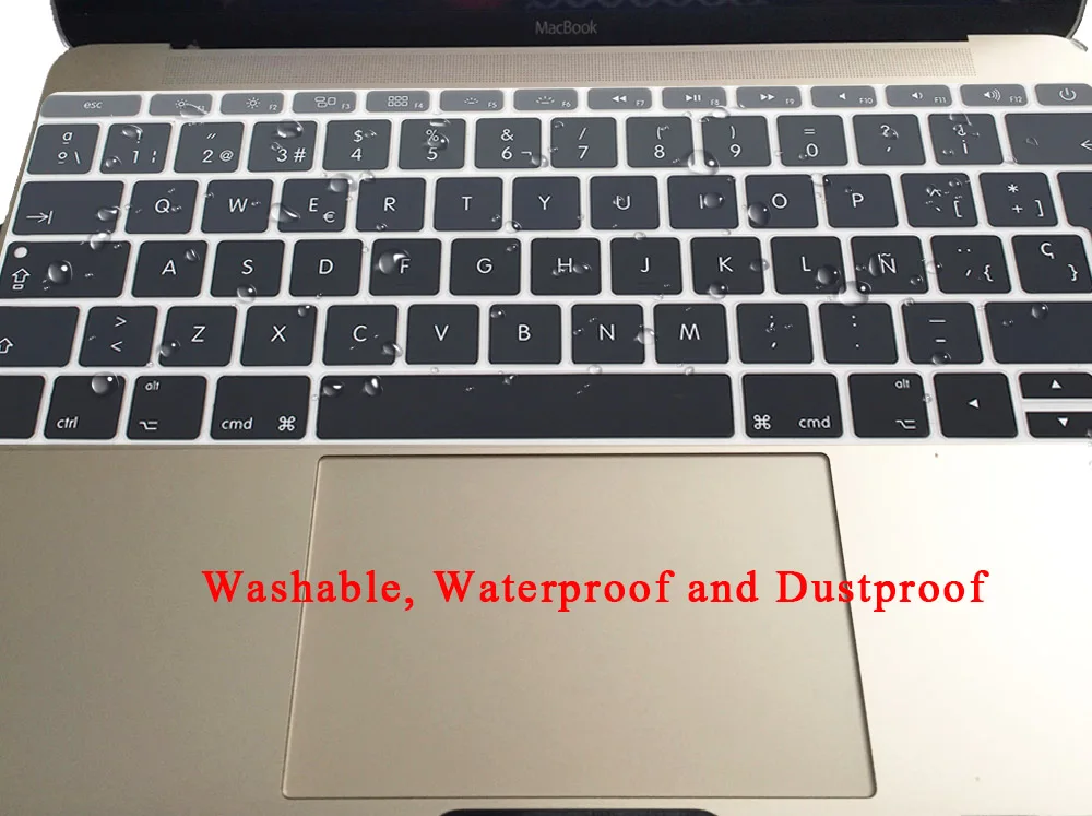 Силиконовый чехол для клавиатуры Redlai с испанской раскладкой нового Macbook 12 дюймов