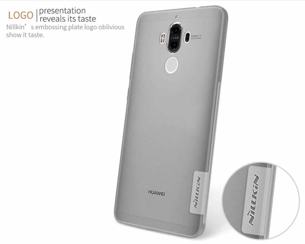 Тпу case Для HUAWEI Mate 9 Nillkin природа Прозрачный Ясно Мягкий силикон ТПУ Protector cover для