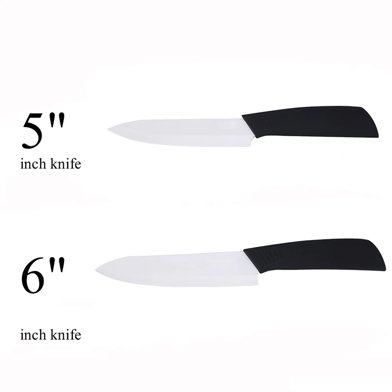 5inch and 6inch Набор кухонных ножей Керамические 3 4 5 6 дюймов циркониевые белые лезвия для очистки овощей и фруктов Керамические ножи инструменты для приготовления пищи - Цвет: 5inch and 6inch