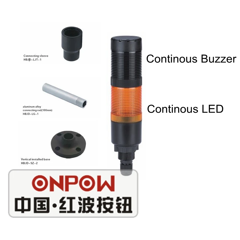 Сигнальная лампа ONPOW 40 мм красный/зеленый/желтый непрерывный светодиод с