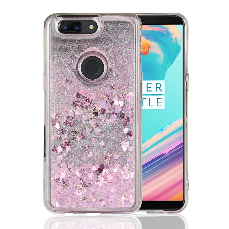 Caseier модные жидкие блестки песок телефон для Oneplus 5t мягкий чехол Fundas Coque Capas Capinha
