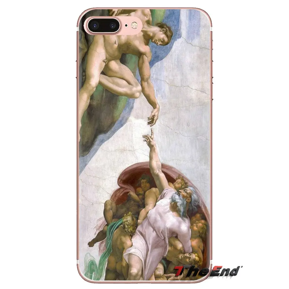 For Oneplus 3T 5T 6T Nokia 2 3 5 6 8 9 230 3310 2.1 3.1 5.1 7 Plus 2017 2018 Transparent TPU Skin Case Mona Lisa Art David lines |