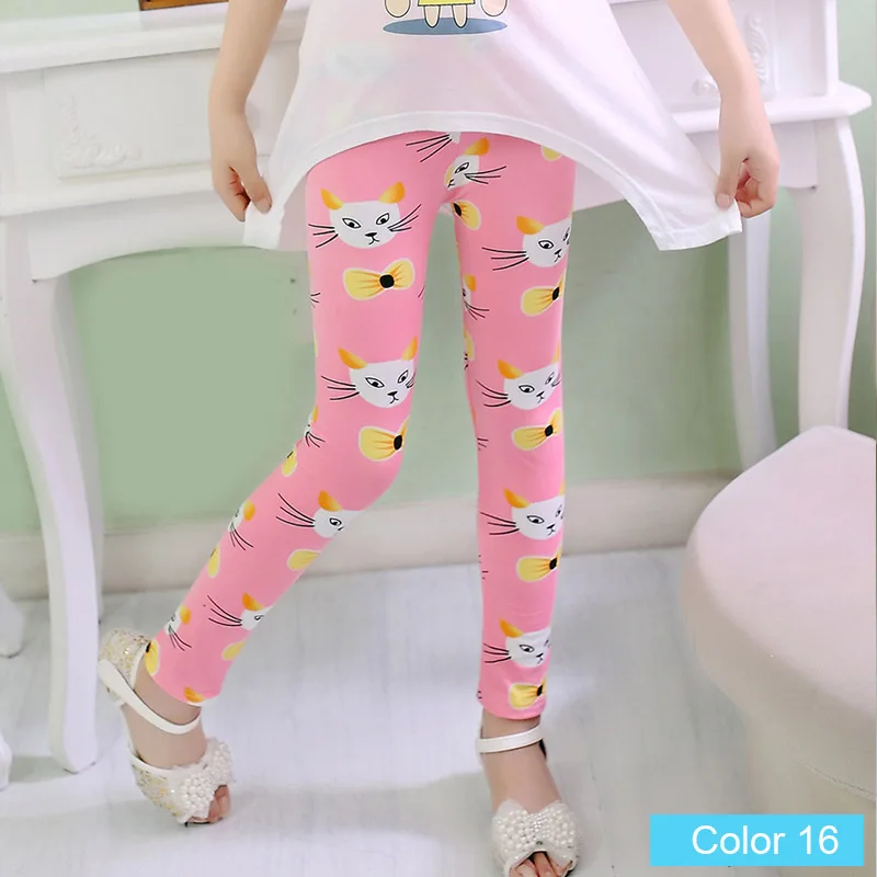 Color16 SheeCute/леггинсы для девочек; детские штаны с принтом; детские вязаные леггинсы; сезон весна-осень; 21 цвет; От 2 до 13 лет; SCA001 - Цвет: Color16