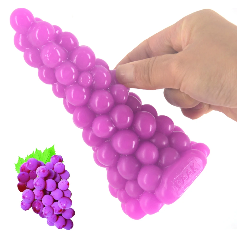 FAAK большой анальный фаллоимитатор в форме винограда для лесбиянок | Красота и