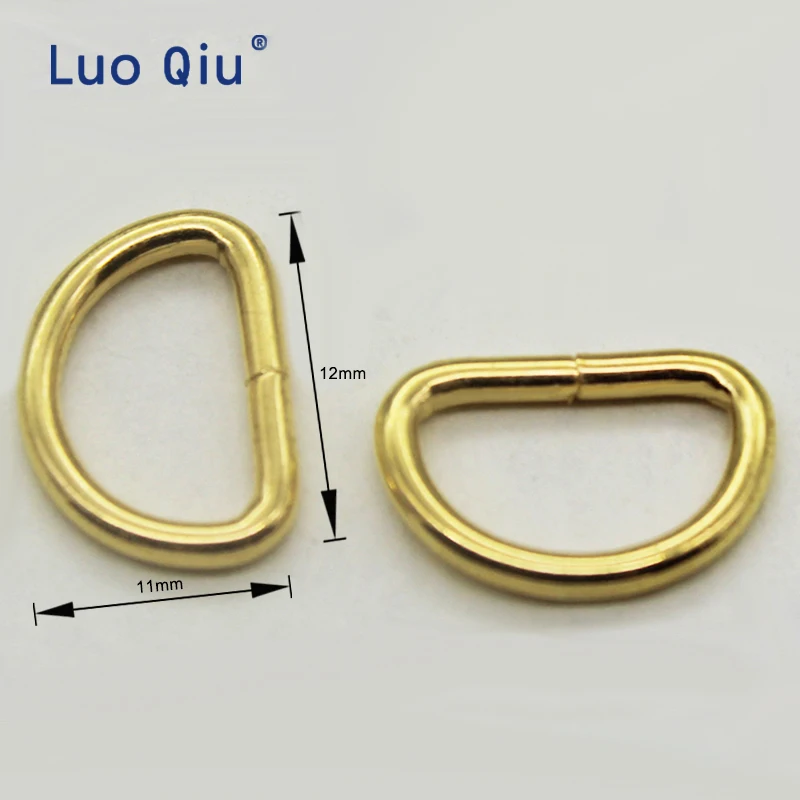 Luo Qiu 350 шт 12 мм золотой цвет d образная Пряжка Швейные аксессуары DIY тесьма